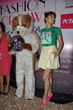 Jacqueline Fernandes at PETA Promotion in LIFW on 25th March 2013 (10).JPG